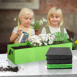 Carvallo GrowZone 21 Höjd bädd planteringspåse 90x30x20 cm | 21 Gallon | 3-kammarsystem | Andningsbart tyg med dränering | Fällbar & Återanvändbar Carvallo