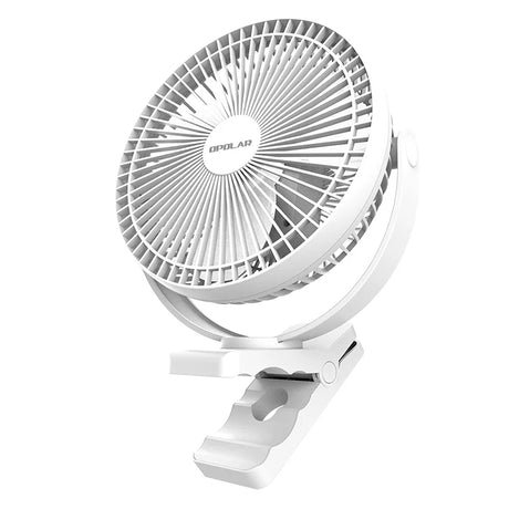 Carvallo-Ventilator BreeziClip | 8-tum | Tyst & Återuppladdningsbar | 10.000 mAh Batteri | För barnvagnar, camping & hem Carvallo