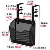 Carvallo-låda Clampix | För fastsättning utan borrning | Sidoskåp i metall | 2 storlekar | För kontor & hemma kontor Carvallo