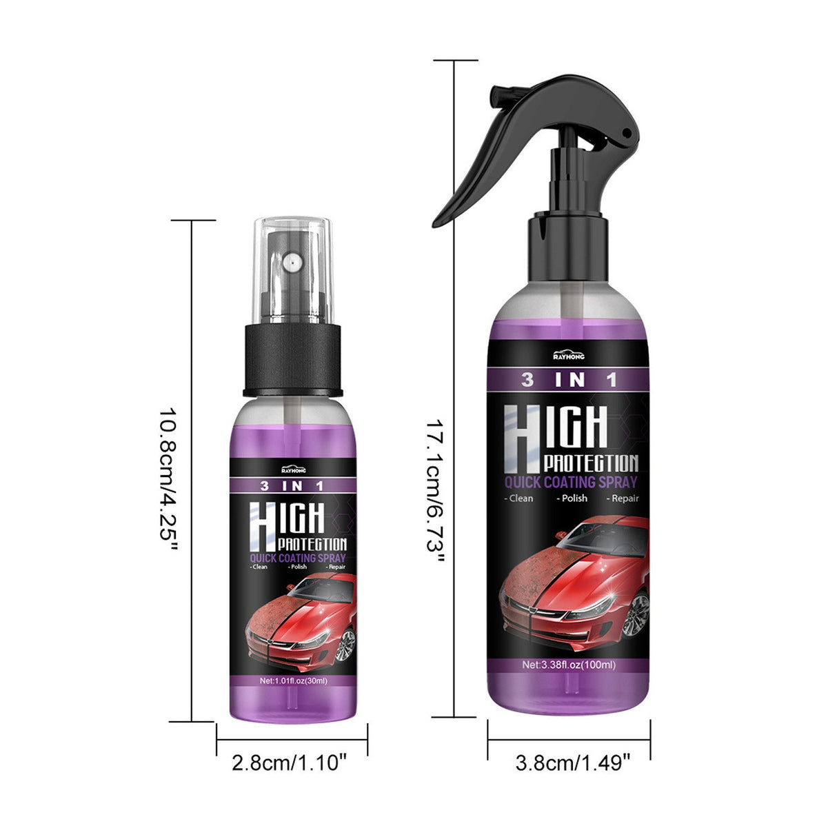 3i1 Förbättrat bilbeläggningsspray Carvallo