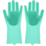 Carvallo- & Reinigningshandskar CleanGlove MagicScrub | Silikonskar med borsthud | Värmebeständig & livsmedelsklassad | 32,5×11,5 cm Carvallo