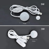 Carvallo USB Magnetlampa | 3W & 5W varianter | Bärbar LED-lampa med strömbrytare | Magnetfot & 3M tejp | För laptop, powerbank & mer Carvallo