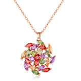 Skimrande Zircon Floral Halsband