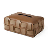 Carvallo – Lyxig Vegan Läder Pappershållare med Vävt Mönster Carvallo