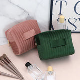 Carvallo Vadderad necessär med bred öppning | Makeup-väska för damer | Resa-organisatör för kosmetik och tillbehör | Sminkväska i bomull Carvallo