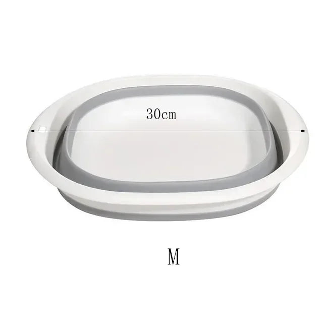 Carvallo Fällbar Tvättskål i plast | 38 cm Diameter | Platsbesparande & bärbar | För bad, kök, baby & utomhus Carvallo