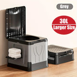 Carvallo Campingtoalett Camploo XL | Bärbar med lock | Extra Stor & Stabil | För Utomhus, Resa & Båt Carvallo