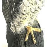 Carvallo BirdGuard Vogelschreck Grevfågel Dekofigur | Realistisk örnattrapp i plast | För trädgård & balkong Carvallo