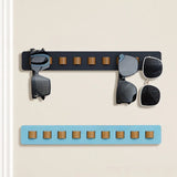 Carvallo väggmontering för glasögon | Trä & PU-läder | Plats för flera sol- & läsglasögon | 40 × 5,3 cm Carvallo