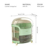 Transparent Desktop Makeup Organizer – Stort kapacitet dammavvisande smycke- och kosmetikaförvaringslåda Carvallo