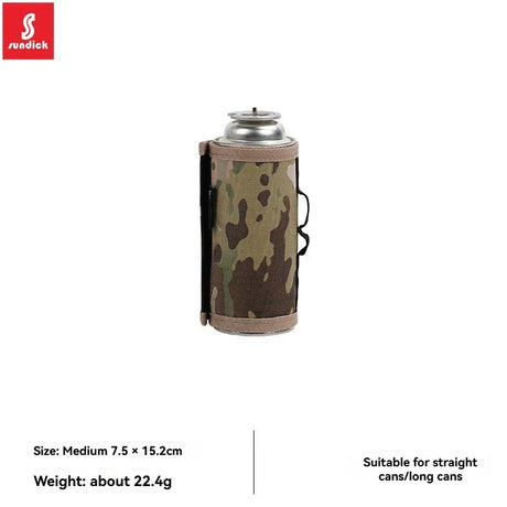 Carvallo skyddshölje för gaspatroner | Stötresistent & Praktisk | För 230 g & 450 g platta gasburkar | Med sidoficka & dragkedja | Utomhus & Camping Carvallo