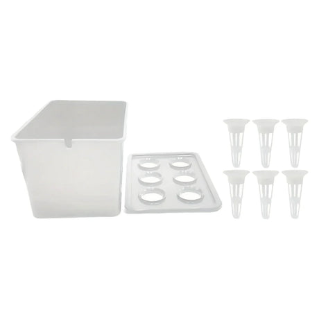 Carvallo Indoor-Grow-Set Hydroponiskt växtsystem för inomhusbruk | Självvattnande mini-växthus | 12×18×10,5 cm | För örter & sticklingar Carvallo