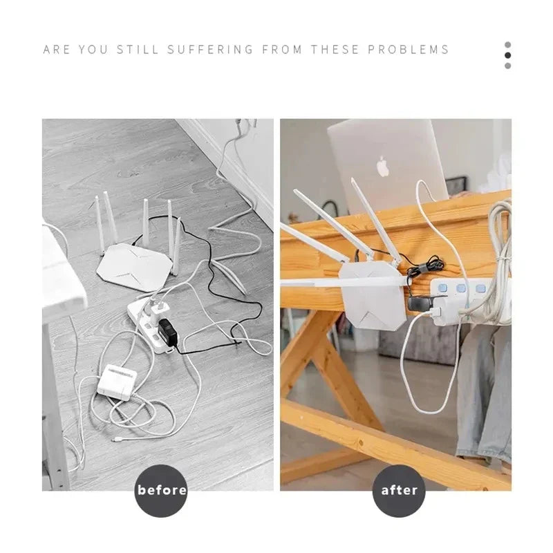 Carvallo Kabelhållare 5-pack | Självhäftande & Återanvändbar | Transparent & Stark fäste | För Vägg & Skrivbord Carvallo