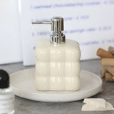 Keramisk tvålbehållare med pump – Stilfull och påfyllningsbar | För tvål, schampo och duschgel Carvallo