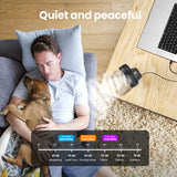 Carvallo USB bordfläkt | 3 hastigheter | Kompakt & Tyst | Ideal för kontor, bil & resor Carvallo