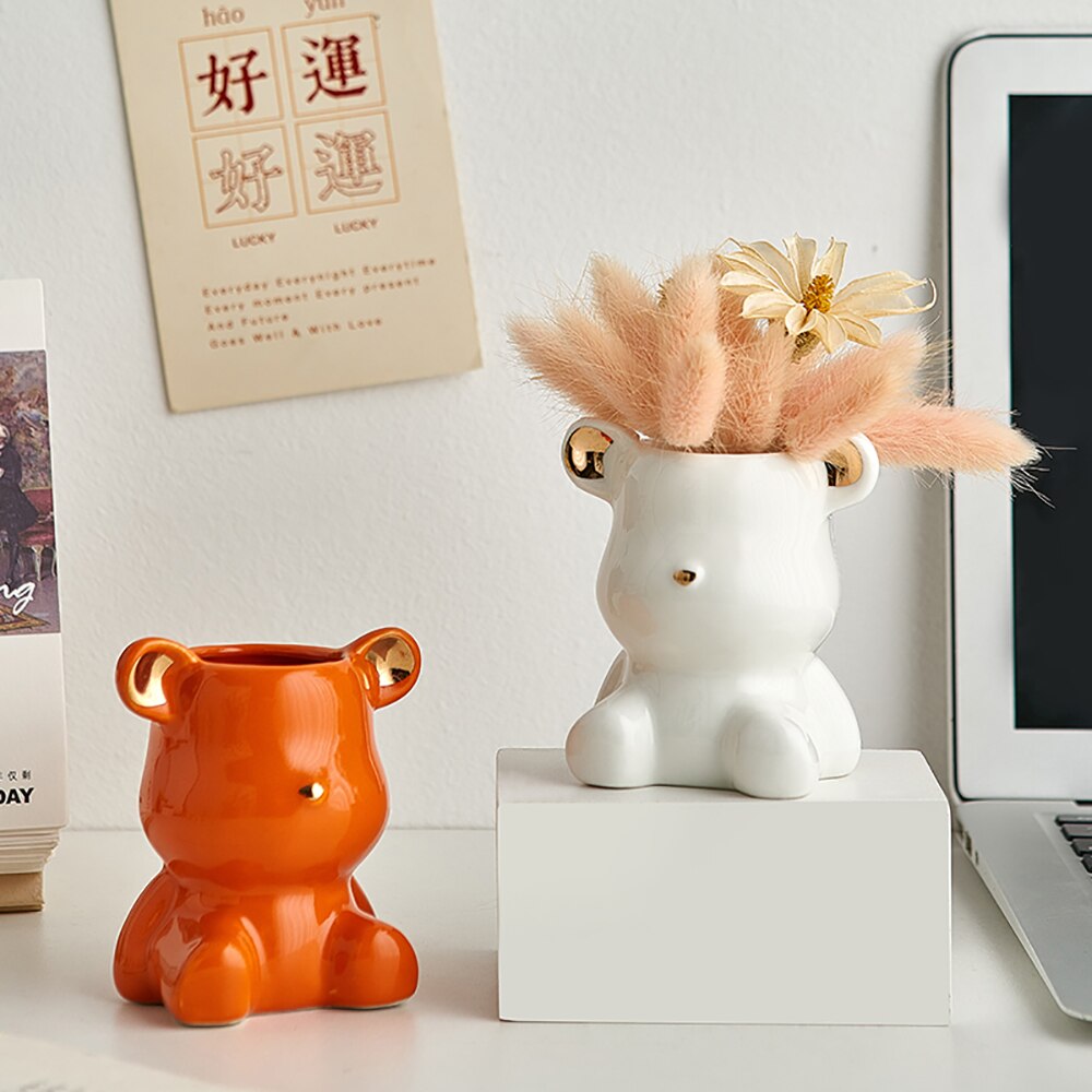 NordicBear - Legendariska keramiska björnvaser för att lägga till charm till vilket rum som helst Carvallo