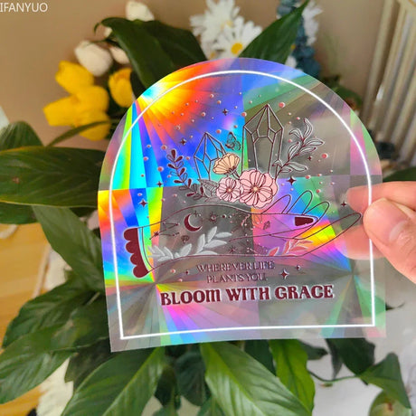 Carvallo fönsterdekal solfångare | Självhäftande med 3D-regnbågseffekt | För fönster, väggar & dekoration Carvallo