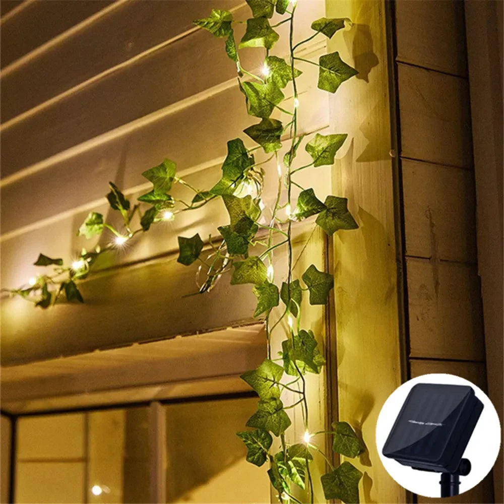 Carvallo-Lichterkedja SoliBlossom | Solrosdekoration med blad | Varmvit | 8 lägen | För trädgård, staket & bröllop Carvallo