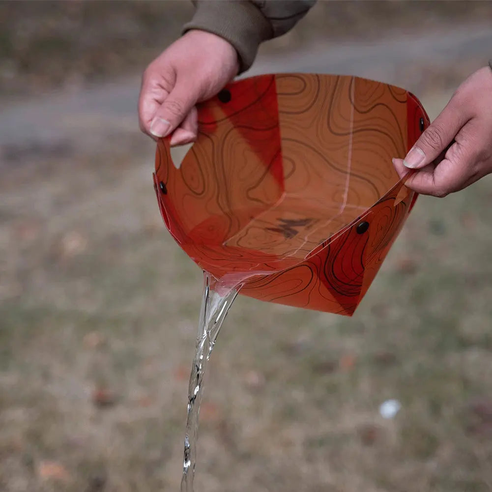 Carvallo Fällbart Utomhus-Service | Ultralätt & Återanvändbar | Livsmedelsäker & Platsbesparande | För Camping, Vandringsleder & Picknick Carvallo