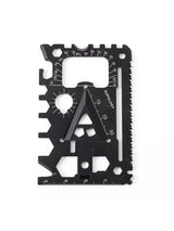 Carvallo Pro 18-i-1 Multifunktions Survival-Tool | Kompakt Utomhuskort med Kniv | 8,5 × 5,2 cm | Rostfritt Stål Carvallo