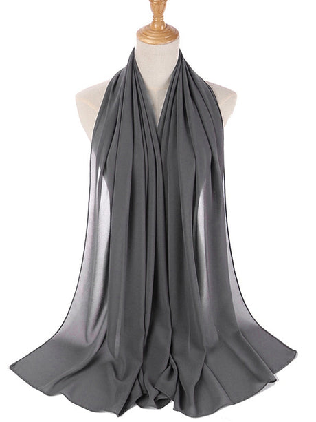 Chiffon Hijab pannband-Clothes for women-Bellasverige-Grå-Hemnix