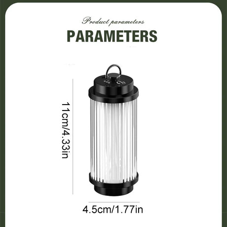 Carvallo Återuppladdningsbar LED-Campinglampa | 3000 mAh batteri | Kompakt tältlampa med 38 LED-lampor | USB-laddning | Mini ficklampa för utomhus & nödsituationer Carvallo