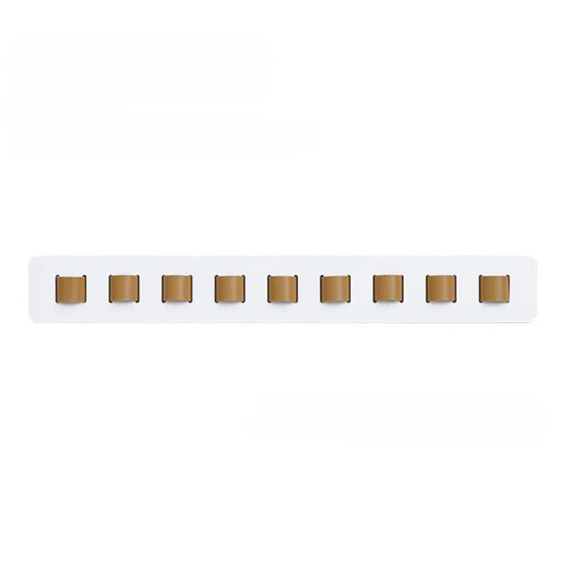 Carvallo väggmontering för glasögon | Trä & PU-läder | Plats för flera sol- & läsglasögon | 40 × 5,3 cm Carvallo