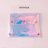 Carvallo Kosmetiktasche Transparent | Laser-effekt Kulturbeutel | För smink, pennor & resor | Vattentät & stilig Carvallo