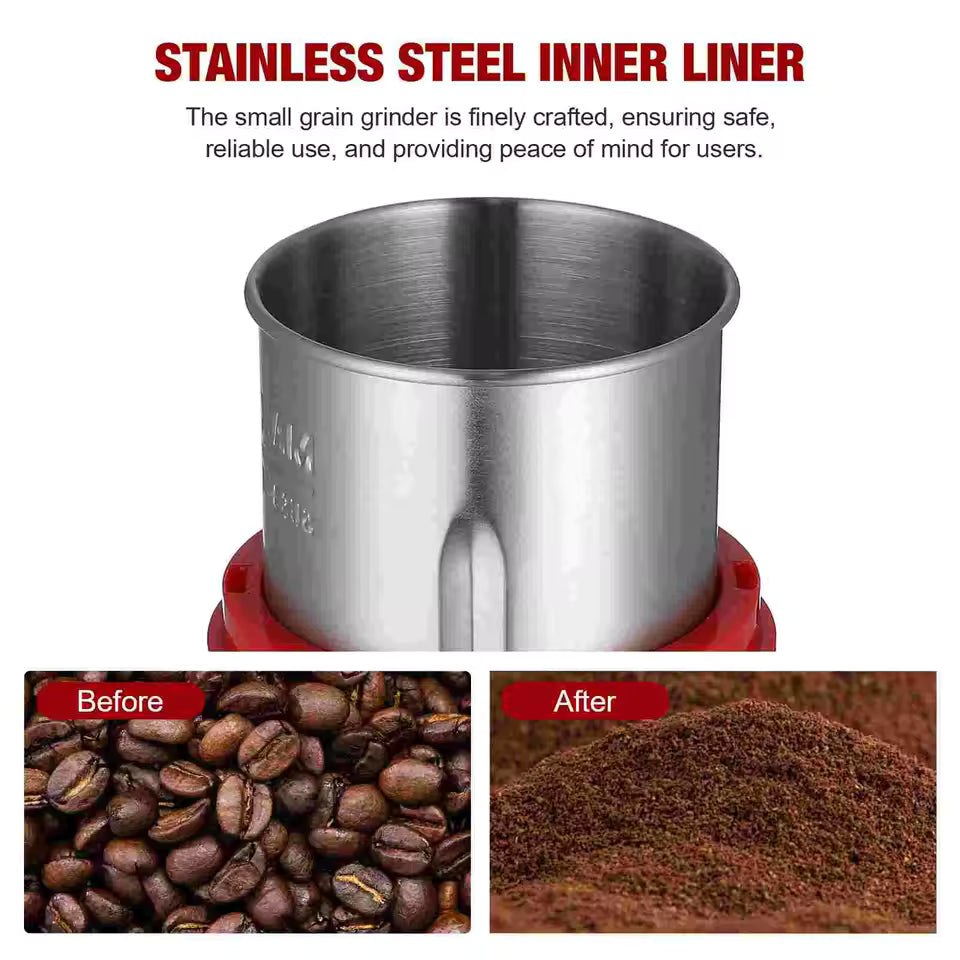 Royallure Elektrisk Pill Krossare Grinder – Rostfritt Stål Automatisk Malare för Fin Pulver Carvallo