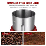 Royallure Elektrisk Pill Krossare Grinder – Rostfritt Stål Automatisk Malare för Fin Pulver Carvallo