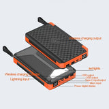 Carvallo Powerbank VoltMate Flip 15W | 10.000/20.000mAh | Trådlös Qi-laddning | Solpanel hopfällbar | Vattentålig & Stöttålig Carvallo