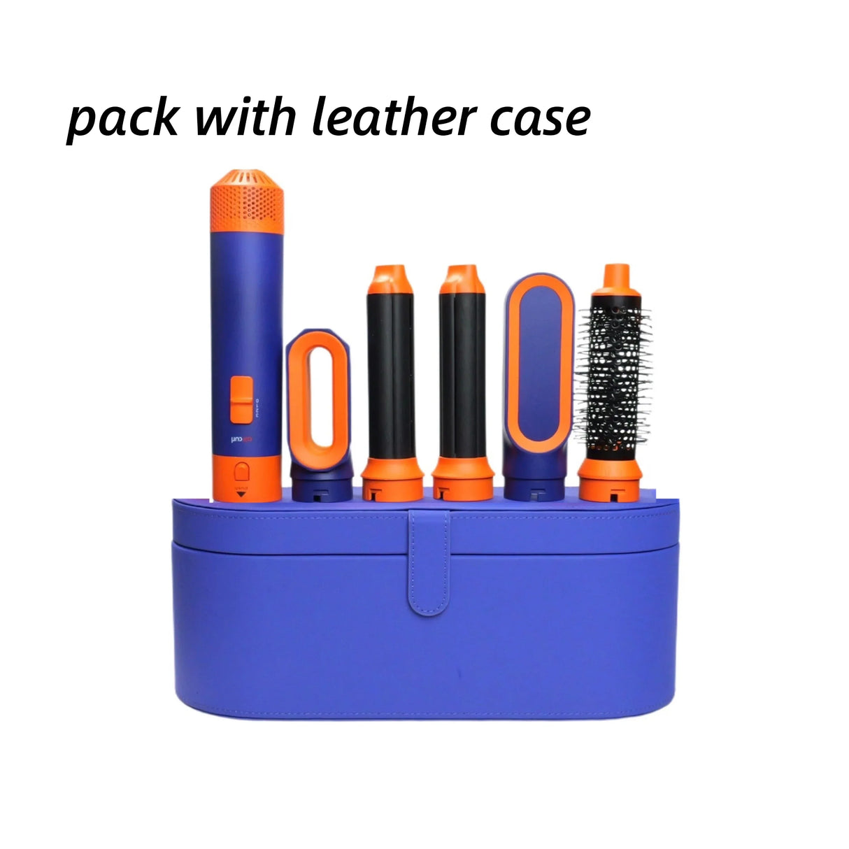 Carvallo-Stylingverktyg GlamAir 5-i-1 Pro | Hårfön, Locktillsats & Stylingborstar | För volym, släthet & vågor | EU-kontakt Carvallo