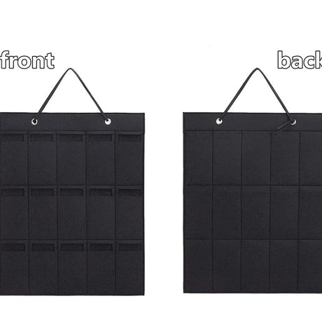 Carvallo Organizer | Väggmonterad glasögonhållare | Fällbar förvaringsväska för solglasögon | Platssparande & dammtålig | 42 × 38 cm Carvallo