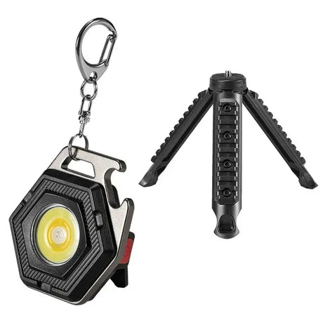 Carvallo Mini LED Campinglampa | USB-C Uppladdningsbar | COB-Arbetslampa med magnetfot | 7 Ljuslägen & IP64 Vattenskydd Carvallo