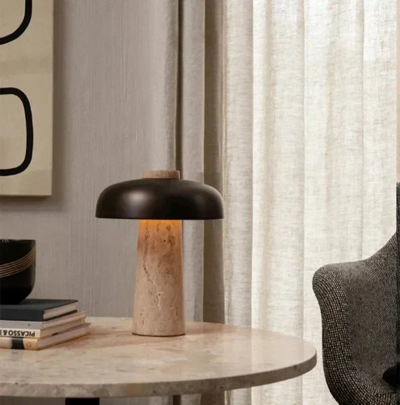Travertine Lampa med Natursten Bas Carvallo