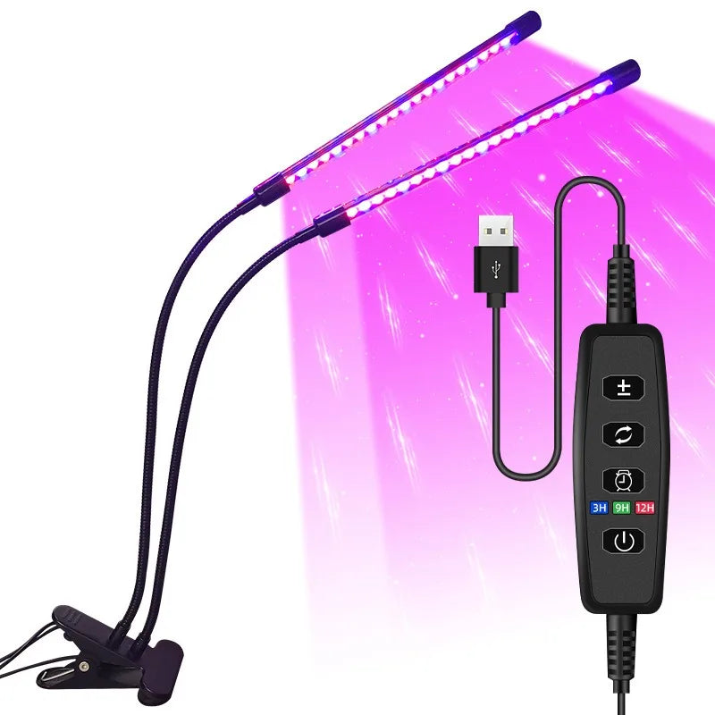 Carvallo Floraviva | LED Grow Light USB | 1–4 Huvuden | 10-Stegs Dimmbar & Timerfunktion Carvallo