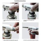 Carvallo ProTorch | Gasbrännare med 1350 °C låga | För butangaspatroner | Elektronisk tändning & temperaturreglering | För kök, camping & utomhus Carvallo