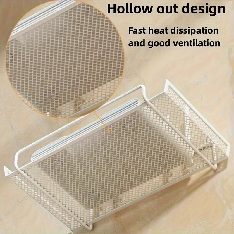 Carvallo Gridovox | Router- & TV-Box Montering | Ventilerad & Platsbesparande | Av kolstål Carvallo
