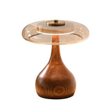 Retro Bordslampa i Trä & Glas – Elegant Lampa Hemnix