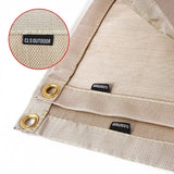 Carvallo Brandskydd Campingmatta | Värmebeständig & Brandsäker | Ideal för Grill & Eldstad | Glasfiber Beige Carvallo