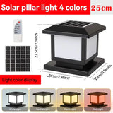 Carvallo PillarGlow Solarljusstolpe LED med fjärrkontroll & timer – IP65 Vattentålig Carvallo