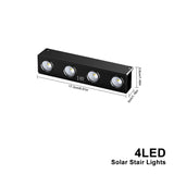 Carvallo LumiFence Solarlampor | 4-pack LED utomhuslampor | IP54 Väderbeständig | Aluminium | För Trädgård, Staket & Terrass Carvallo
