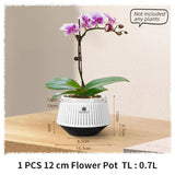 Carvallo Orchid Pot | Ventilerad planteringskruka med dräneringshål | 12 cm | Robust PP-material för inomhus och utomhus Carvallo