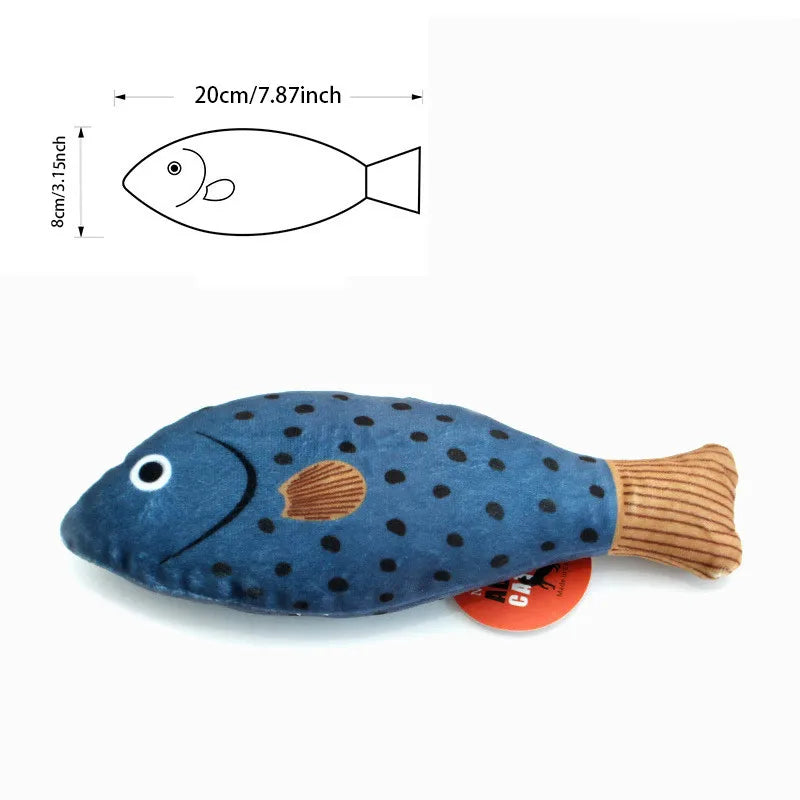 Carvallo FeliFisch | Interaktiv kattleksak | Med kattmynta | Mjuk plysch Carvallo