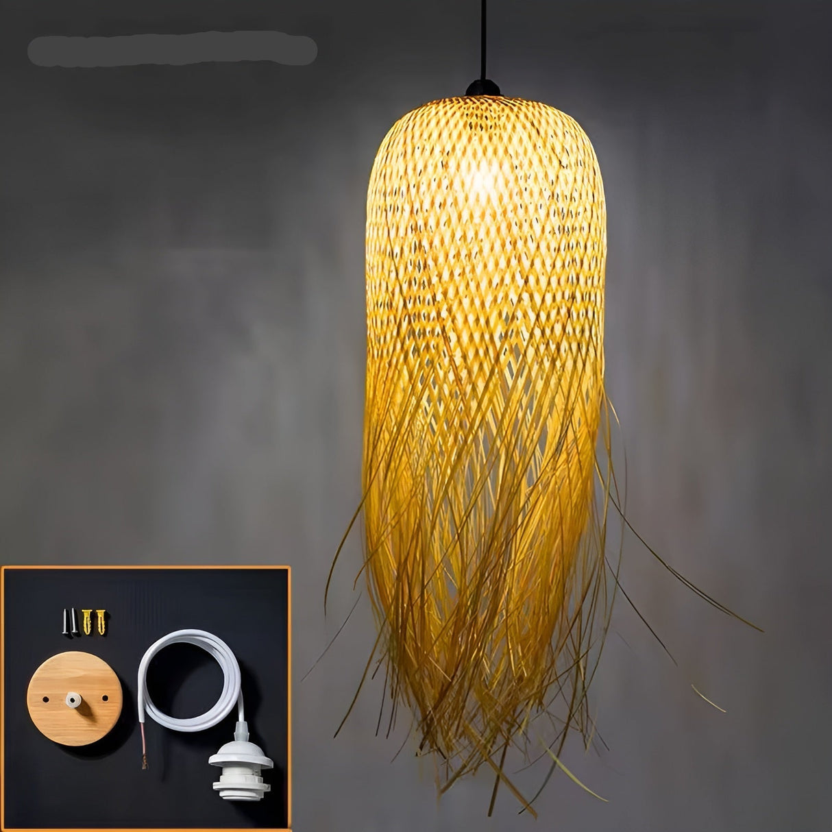 Handvävd bambus hänglampa – Belysning för tehus, restaurang och hotell Carvallo