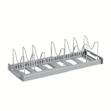 Carvallo-Topfdeckelhalter FlexRack | Justerbar & Utbyggbar | För Pannor, Kastruller & Skålar | Vit eller Grå Carvallo