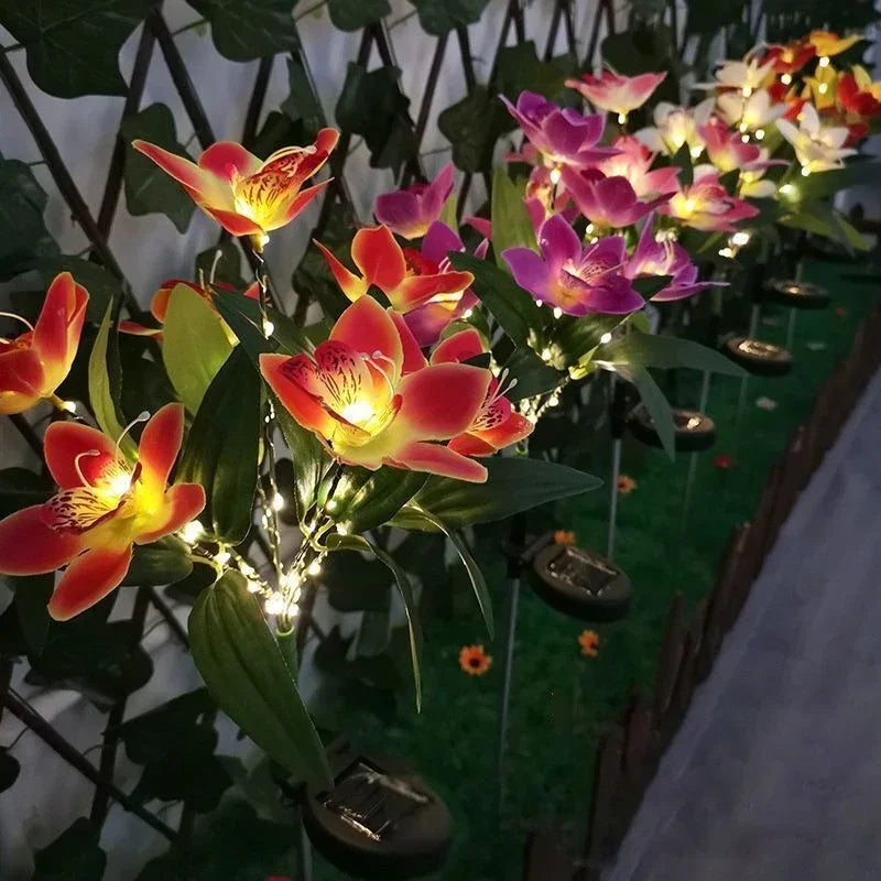 Carvallo OrchidLight Soliga orkidéer trädgårdslampa | LED-landskapsljus | Vattentät & Dekorativ | För trädgård, väg & balkong Carvallo