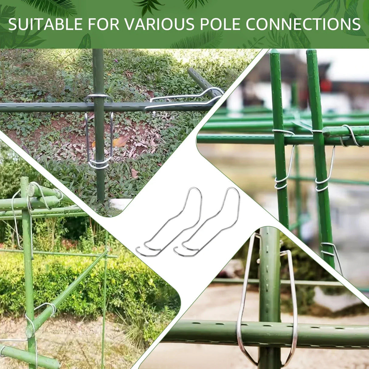 Carvallo växtstödskoppling | Stabil & Återanvändbar | För 11/16/20mm stänger | 50-pack Carvallo