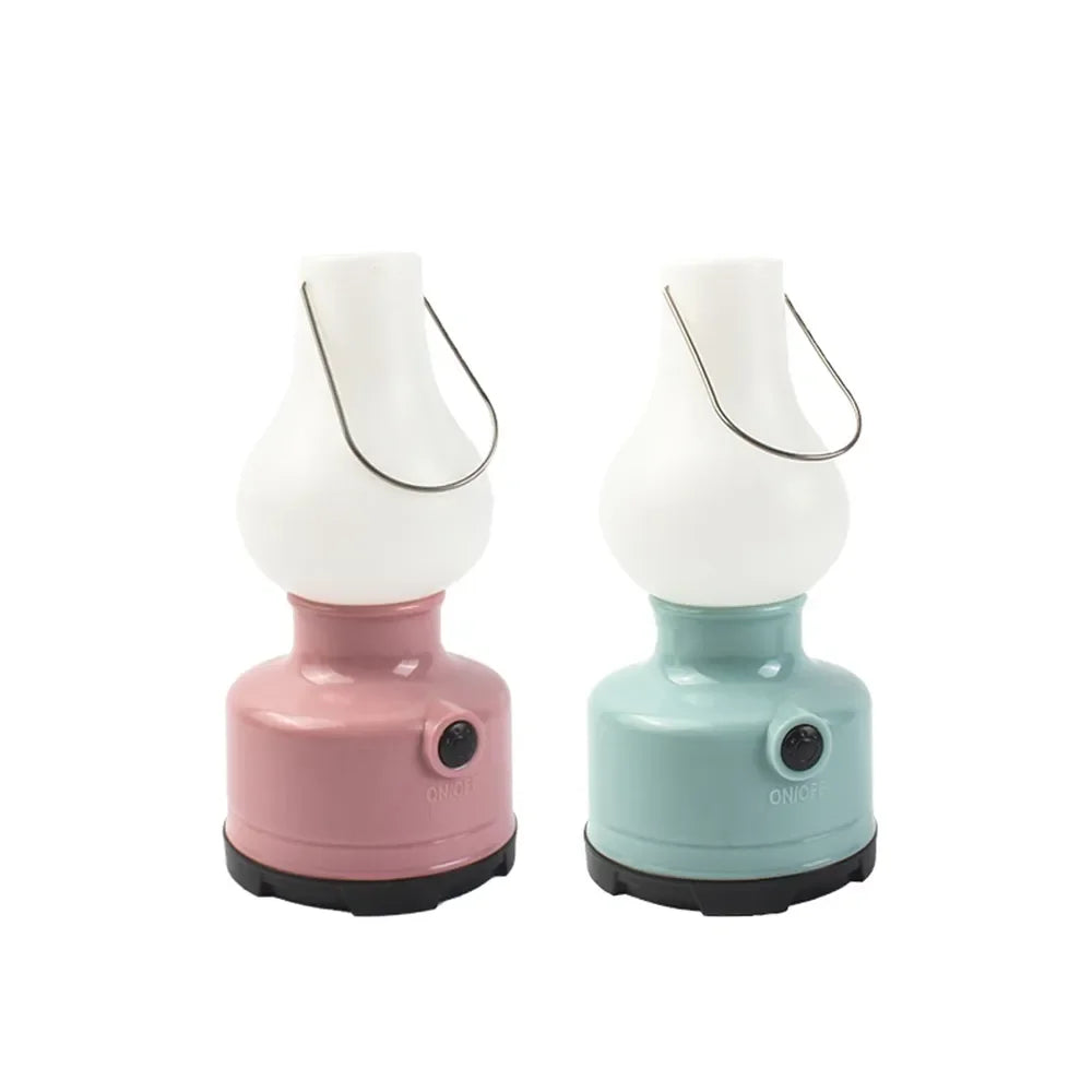 Carvallo CampLight | Bärbar utomhuslampa | 2 ljuslägen & vattentålig | För tält, vandring & trädgård – Grön/Rosa Carvallo