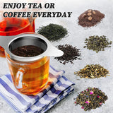 Carvallo-Ei LeafLuxe Rostfritt stål | Extra fint te-sil | Med dubbla handtag | För lösa Carvallo Carvallo